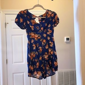 Blur floral romper